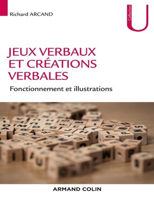 cover image of Jeux verbaux et créations verbales